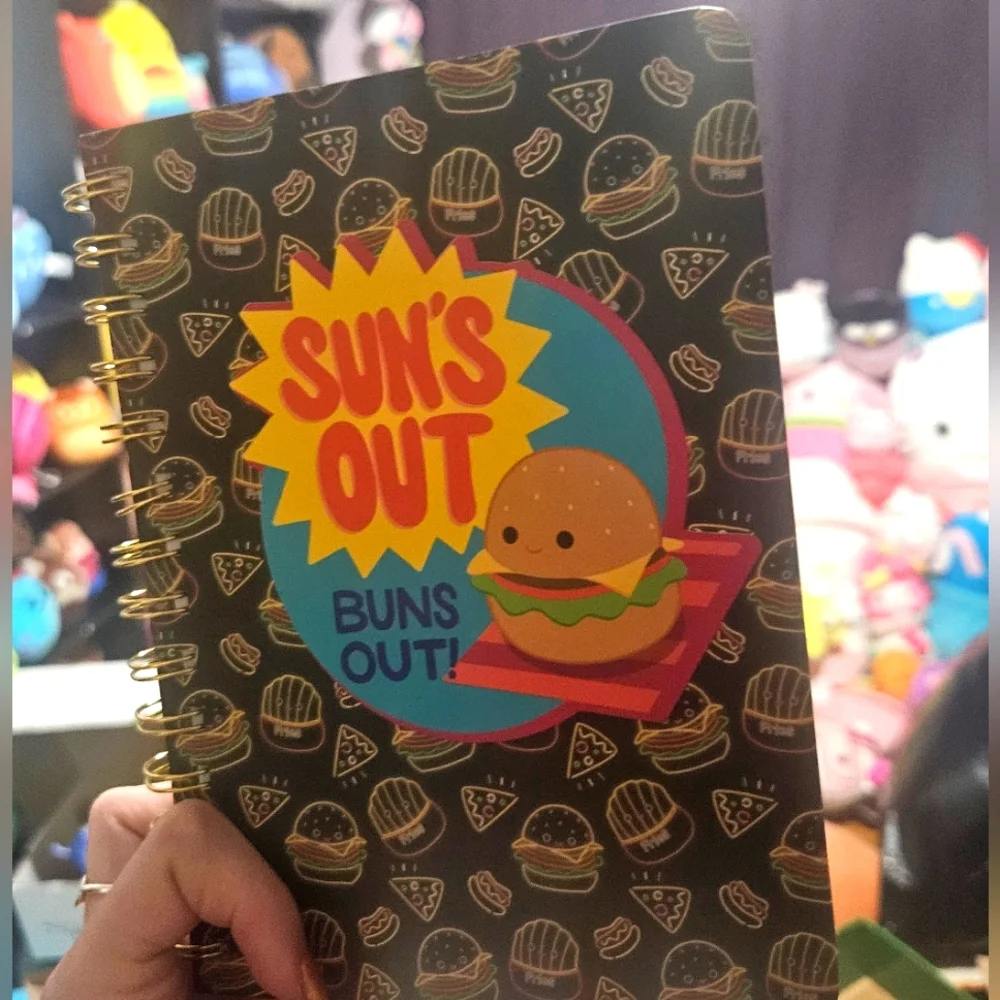 NEW Suns out buns out burger 🍔 Squishmallow kids notebook activity spiral